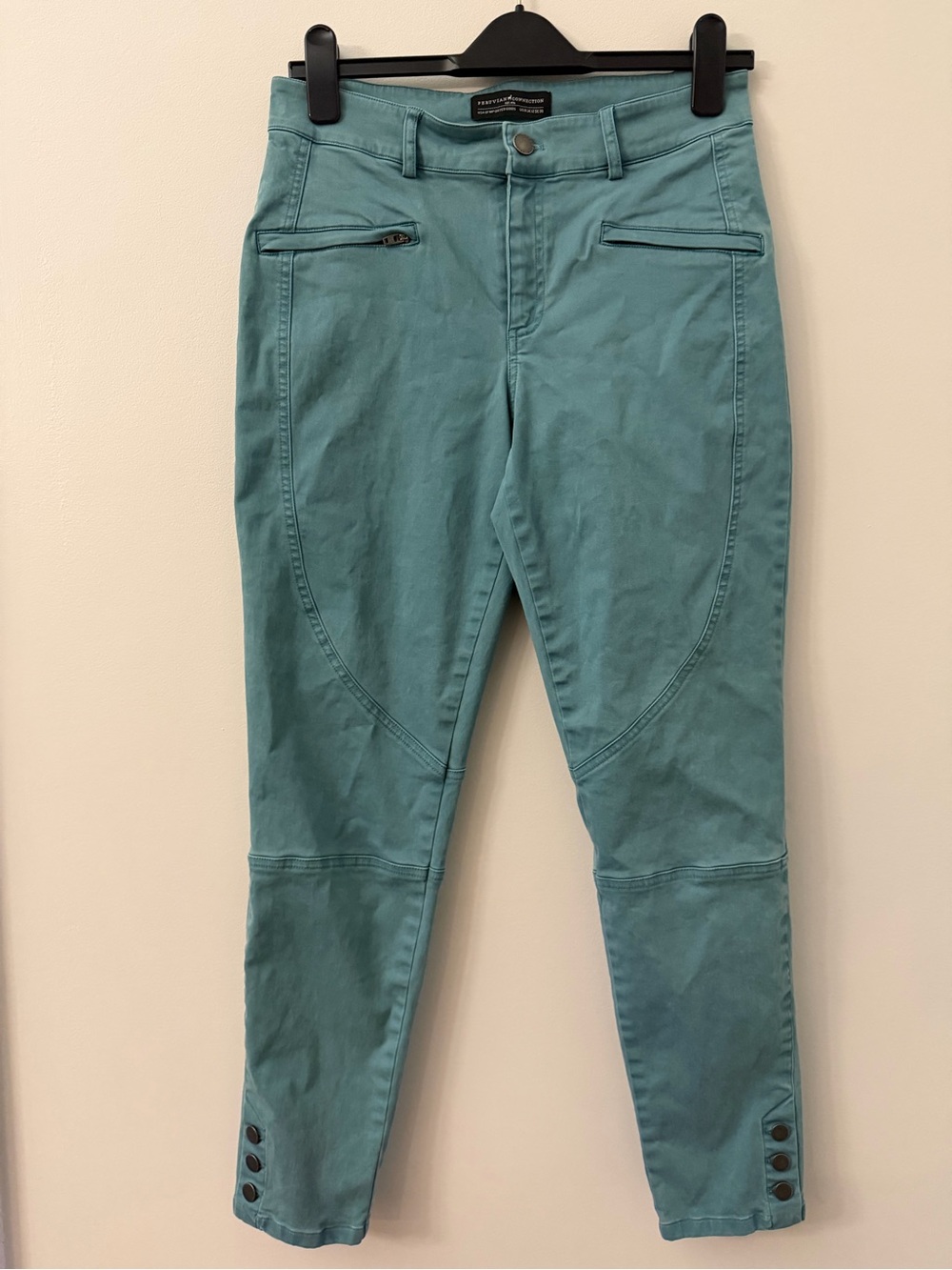 Peruvian Connection Women Ryder Chino Pants Organic Cotton US 8 Equestrian